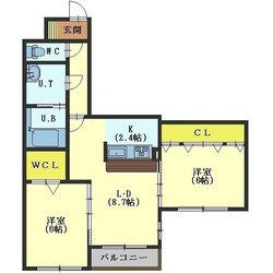 フレンシア松陰の物件間取画像